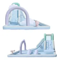 Bounceland Splash N' Dash Outdoor Inflatable Dream Water Slide with Pool Water Parks