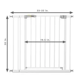 hauck Open N Stop KD Pressure Fit Pet & Baby Safety Gate for Doorway, Stairway, or Hallway, White