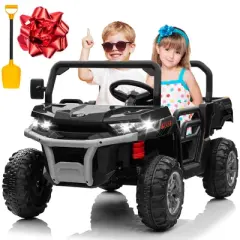 JOYRACER 24V Kids Ride on UTV with Remote Control, 2 Seater 2x200W Ride on Dump Truck For Big Kids
