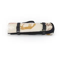 Marta Barragan Camarasa Deer Christmas forest Picnic Blanket -Deny Designs