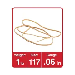 UNIVERSAL Rubber Bands Size 117 7 x 1/8 210 Bands/1lb Pack 01117
