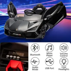 12V Ride On Car for Kids, Licensed Lamborghini Revuelto Electric Vehicle, Battery Powered Sports Car Toy for Boys & Girls