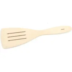 Vollum Wooden Slotted Spatula made of Beechwood - 11-3/4"