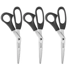 Westcott&reg; All Purpose 8" Bent Scissors, Pack of 3