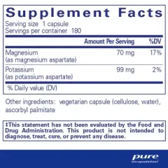 Pure Encapsulations Potassium Magnesium (Aspartate) - Supplement to Support Heart, Muscular, Bone, and Nerve Health*