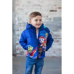 Paw Patrol Rubble Marshall Chase Zip Up Puffer Jacket Little Kid to Big Kid