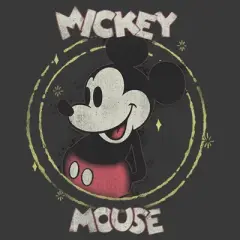 Boy's Disney Mickey Mouse Classic Circle Distressed T-Shirt