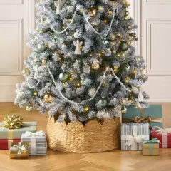 Christmas Water Hyacinth Scalloped Tree Collar - Wondershop&trade;