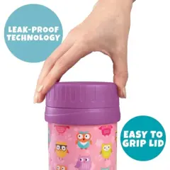 Bentology Owl Insulated Lunch Jar Thermos- Kids Back To School Leak-Proof Storage Jar for Hot/Cold Food, Soups, Liquids- Fits Most Lunch Boxes and Bag