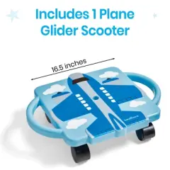 Hand2Mind Plane Glider Scooter Board - Dark Blue: Educational Teaching Aid for Preschool & Elementary Grades