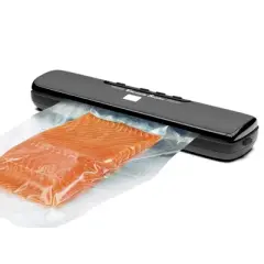 Topteng Vacuum Sealer: Dry/Moist Modes, Food Preservation Storage, Black, Plastic