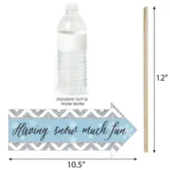 Big Dot of Happiness Funny Winter Wonderland - Snowflake Holiday Party and Winter Wedding Photo Booth Props Kit - 10 Piece