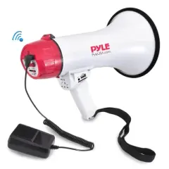 Bluetooth Megaphone for Outdoor Events with 800-Yard Range, Wired Microphone, Siren Alarm, MP3/USB/SD Card Playback
