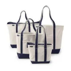Lands' End Open Top Canvas Tote Bag