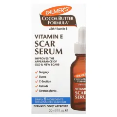 Palmer's Cocoa Butter Formula, Vitamin E Scar Serum, Fragrance Free, 1 fl oz (30 ml)