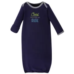 Hudson Baby Infant Boy Cotton Gowns, Cool Little Dude, Preemie/Newborn