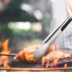 Cheer Collection 7-Piece Stainless Steel Griddle Tool Kit and Grill Accessories