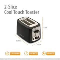 Toastmaster 2-Slice Cool Touch Toaster, Black