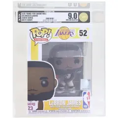 Funko LA Lakers NBA Funko POP Vinyl Figure | Lebron James White Jersey Graded AFA 9.0