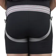 OTC Hernia Truss, Single or Double Herniation, Inguinal Scrotal Treatment, Grey