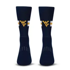 NCAA West Virginia Mountaineers Streak Team Color Crew Socks - L