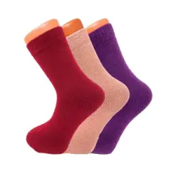 3 Pairs Women&rsquo;s Thermal Wool Crew Socks &ndash; Cozy & Warm Winter Socks &ndash; Soft & Breathable &ndash; Size 5-7