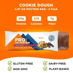 PROBAR Cookie Dough Protein Bar: 20g Protein, Muscle Growth, Chewy Snack