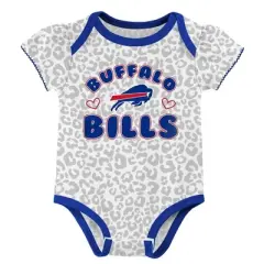 NFL Buffalo Bills Baby Girls' Onesies 3pk Set - 6-9M