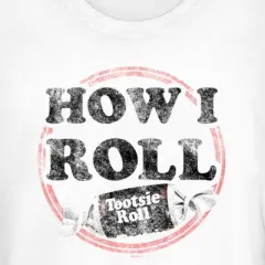Junior's Tootsie Roll How I Roll Vintage Slogan T-Shirt