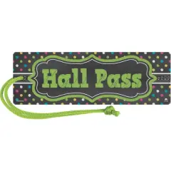 Teacher Created Resources Chalkboard Brights Magnetic Hall Pass, Pack of 6