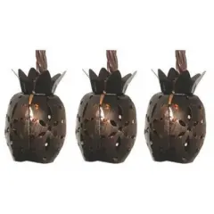 Four Seasons Courtyard 10-Light Electroplated Metal Cut Pineapple Set, 10ft