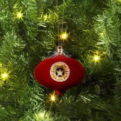Christmas Flocking Ornament with Reflector Red - Wondershop&trade;