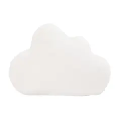 Little Love by NoJo Cloud Shaped Decorative Plush Pillow with Embroidery - White