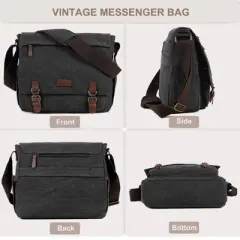 Messenger Bag for Men Women,Travel Satchel Shoulder bag 15.6 Inch Laptop Bags