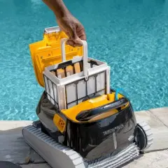 Dolphin Triton PS Plus WiFi Operated Robotic Inground Pool Cleaner with Caddy
