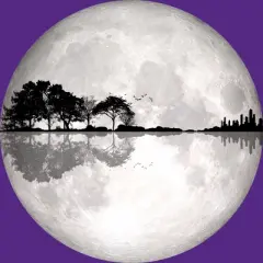 Women's Design By Humans Moonlight Nature Guitar II By Maryedenoa Racerback Tank Top