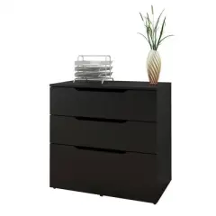 Next 3 Drawer Filing Cabinet Black - Nexera