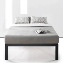 18" Just Mallet Metal Platform Bed Black - Mellow