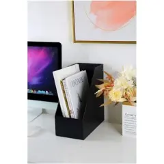 YBM Home Wide Plastic Magazine Holders, Pack of 6