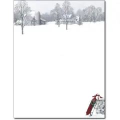 Winter Scene & Sled Holiday Paper - 80 Sheets by Great Papers!