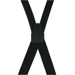 CTM Men's Smooth Coated Leather Suspenders with Metal Swivel Hook Ends