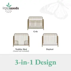 Little Seeds Ivy 3-in-1 Convertible Metal Crib
