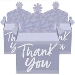 Big Dot of Happiness Purple Elegantly Simple - Treat Box Party Favors - Guest Party Favors Goodie Gable Boxes - Set of 12