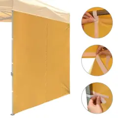 Instahibit Universal Removable Privacy Sidewall Fit 10ft Outdoor Pop up Canopy Tent Instant Camping Sun Shade 1Pack Orange