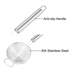 Unique Bargains Stainless Steel Long Handle Commercial Use Easy to Clean Egg Separator 10 x 3.6 inches Silver 1 Pc