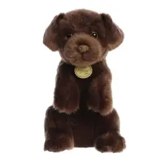 Aurora Medium Sitting Pretty Chocolate Lab Miyoni Adorable Stuffed Animal 11"