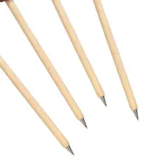 Spooktacular Fun! Witch Broom Pens (4 Pack) - Black Ink, Wooden Broom Handle, Halloween Stationery