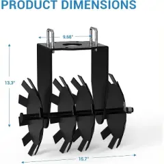 Acekool Heavy Duty ATV/UTV Disc Harrow, Pull Behind Tiller with 2" Hitch, Adjustable Height & Angle, for Soil Prep, Pasture & Garden