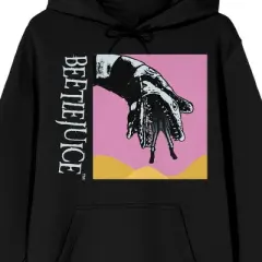 Beetlejuice Sandworm Long Sleeve Men's Black Hooded Sweatshirt