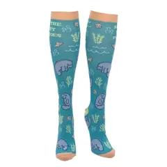 Adult Save The Floaty Potatoes Funny Animal Compression Socks for Women and Men - Crazy Dog Compression Socks for Animal Lovers